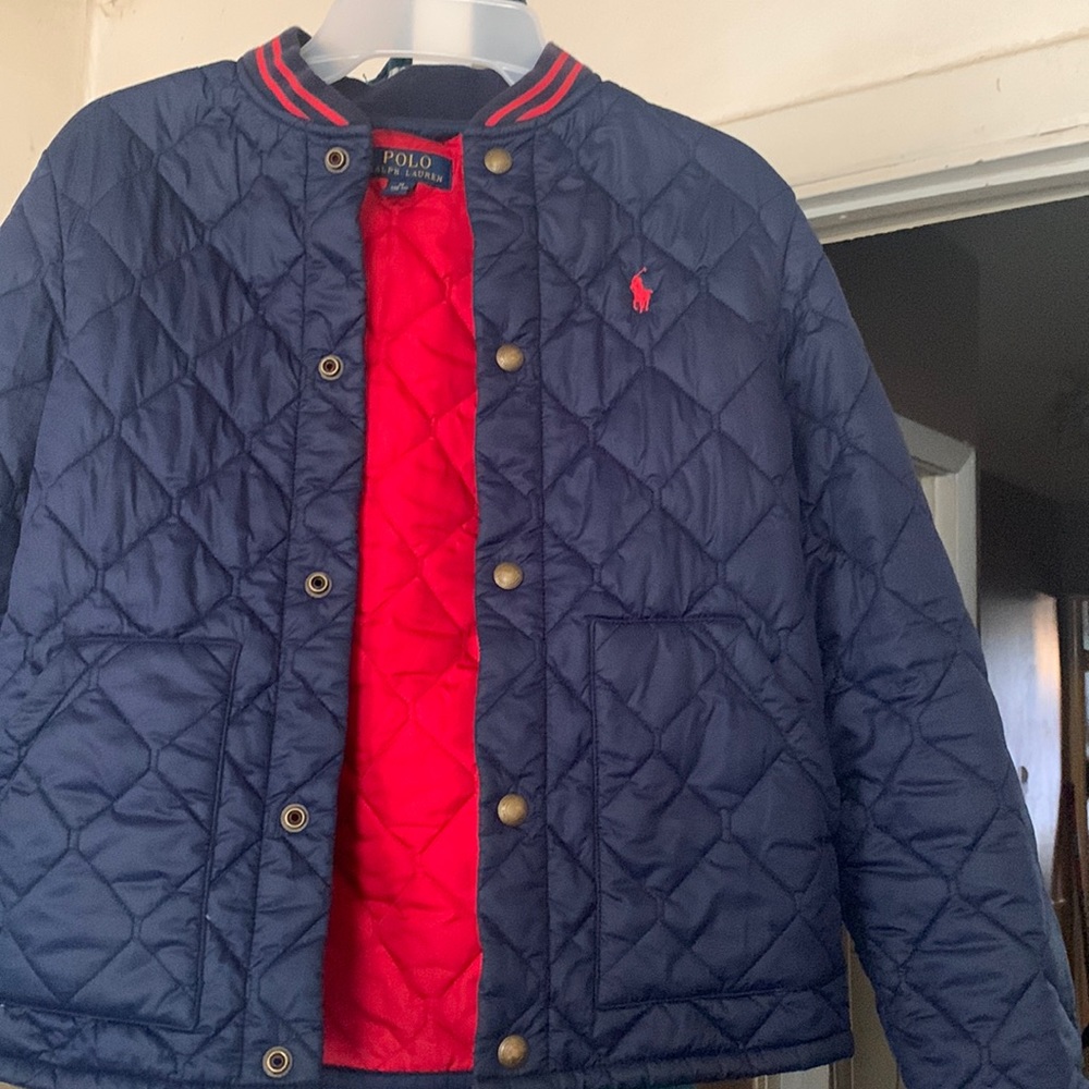 Boy Navy blue size M 10-12 polo Quilt Jacket by Ralf Lauren